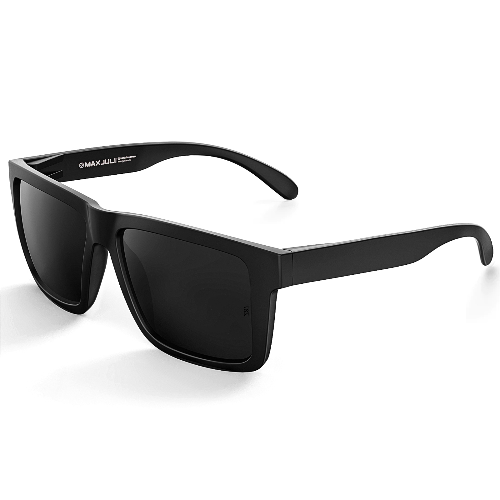 MAXJULI XL Size Extra Large Z87 Sunglasses for Big Wide Heads Men TR90 Ultralight Sun Glasses For Big Face UV400 Protection 8228: black