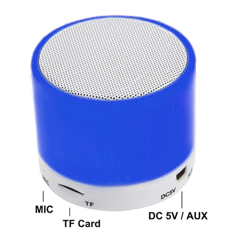 S10 Bluetooth Speaker Ondersteuning U Disk TF Card Mini Draadloze Outdoor Draagbare Speaker 360 Stereo Sound Speakers Voor Computer Telefoon: Blue