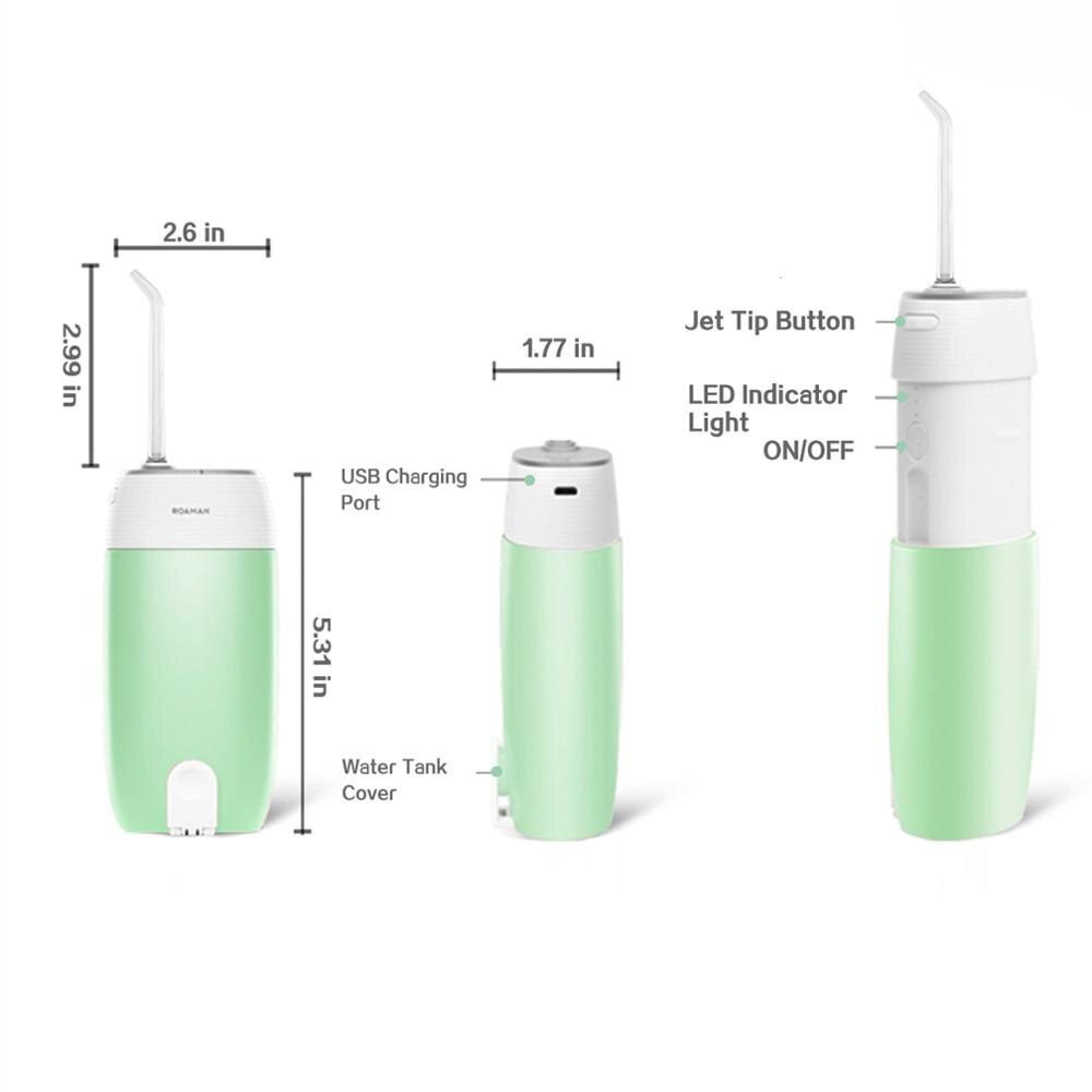 Lachen Mini Monddouche Dental Draagbare Water Flosser Tips Reinigen Tanden Usb Oplaadbare Water Jet Bleken IPX7 Monddouche