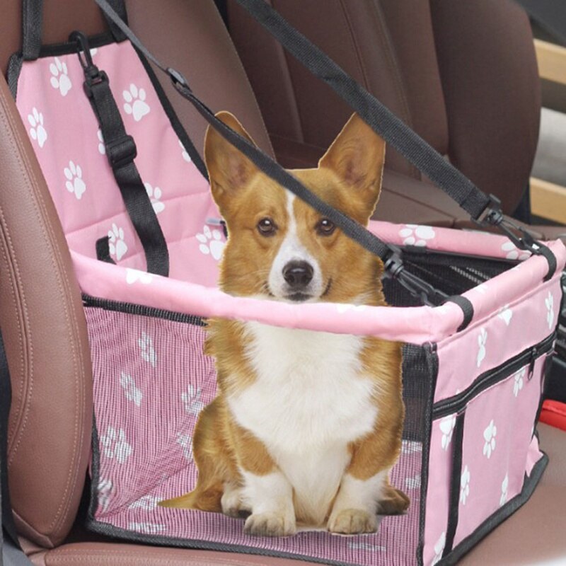 Bolsa de seguridad para el asiento del coche del perro, cesta impermeable, hamaca de mascota plegable, Transportín para gatos y perros pequeños, malla de viaje
