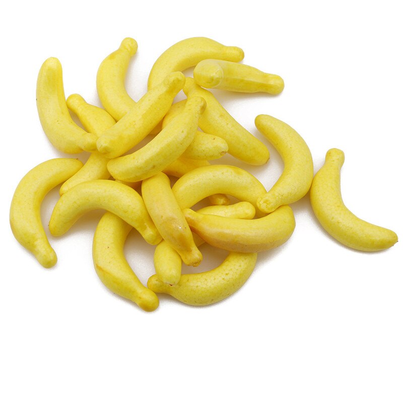 20 Teile/satz Miniatur Obst Küche Künstliche Gefälschte Birne Apfel Erdbeere Heimat Dekor Küche Spielzeug Für Mädchen: Banane