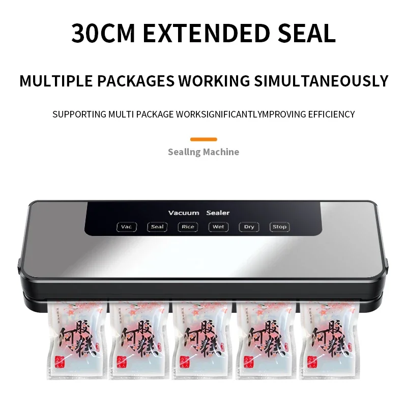 30cm Electric Vacuum Sealer Packaging Machine Kitchen Food Saver Bags Commercial Vacuum Food Sealing for Home Packaging Supplies