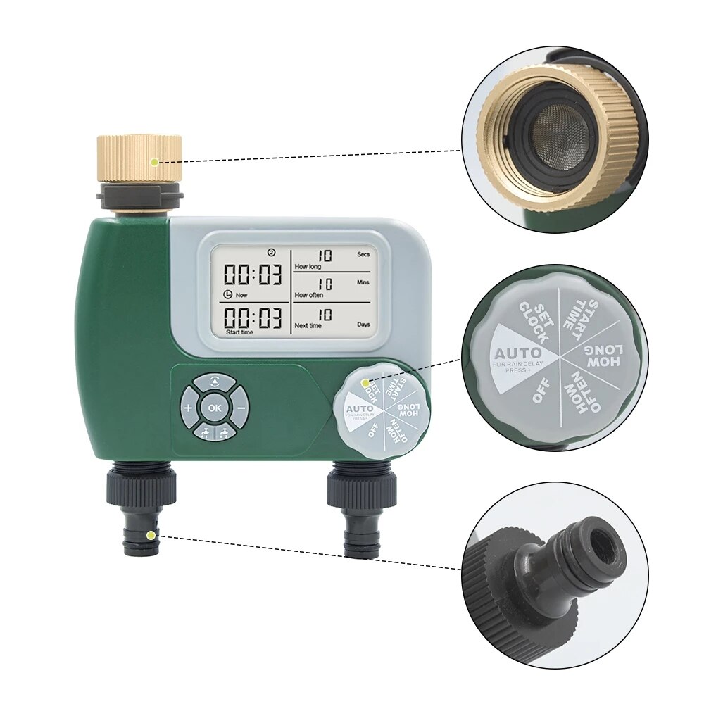 Automatic Water Timer Garden Irrigation Controller Sprinkler Controller Programmable Valve Hose Faucet Watering Timer