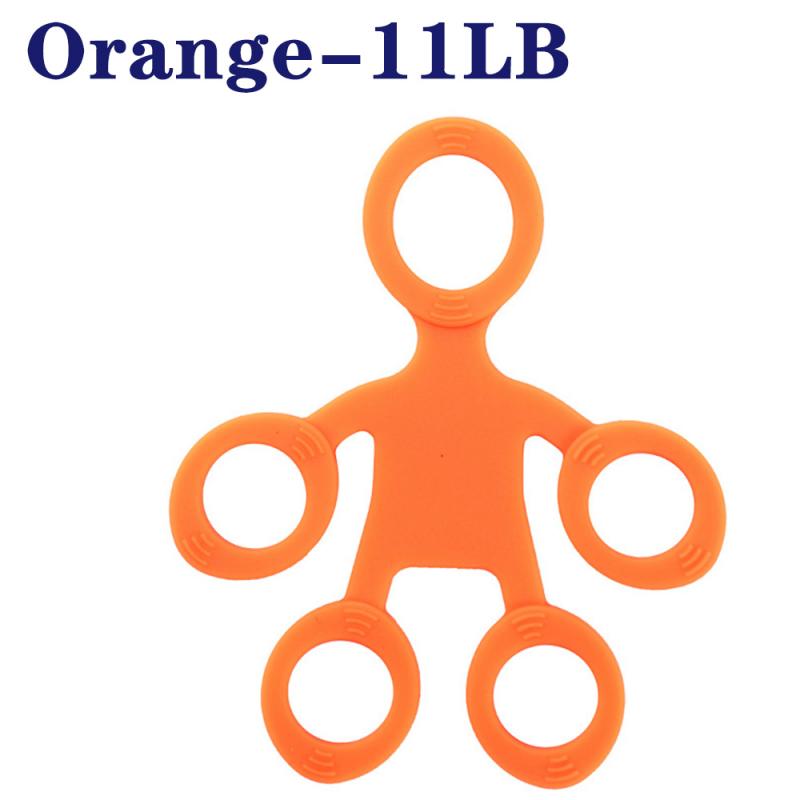 Siliconen Hand Trainer Vinger Grijper Exerciser Vinger Brancard Oefening Handgrepen Pols Sterkte Expander Revalidatie Gereedschap: Bruin
