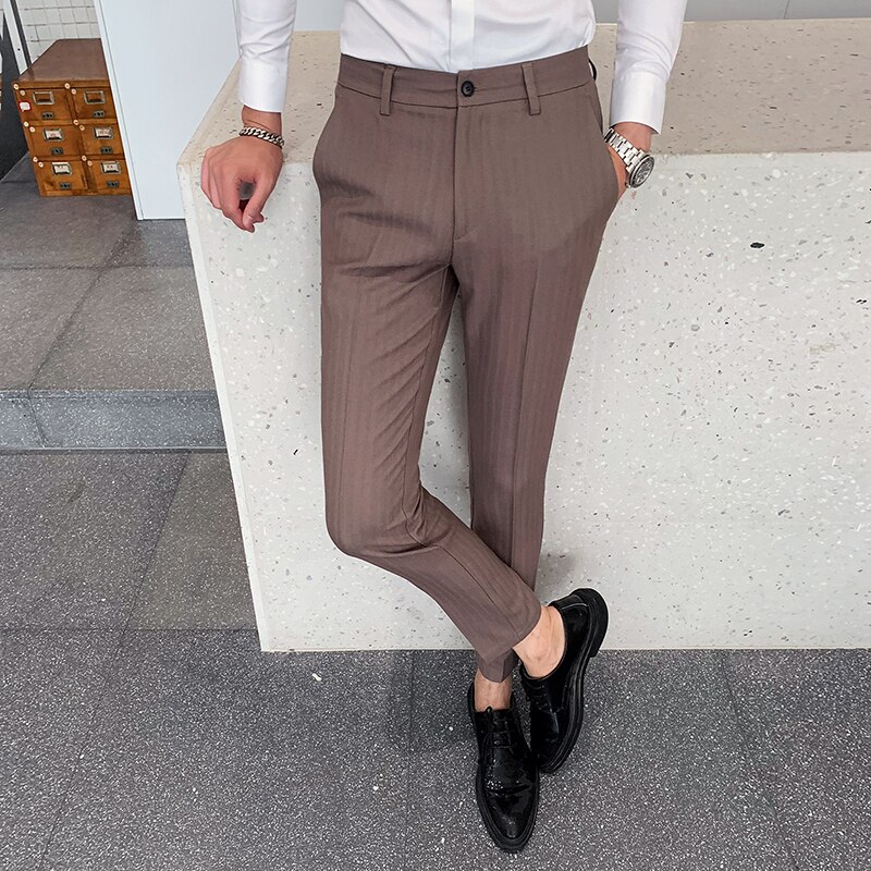 Heren pantalon lente heren pantalon rechte zakelijke broek heren formele broek klassieke heren katoenen pantalon hombre