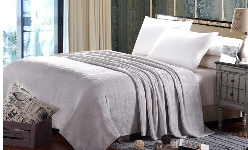 Cheap 200x230cm Fleece Blanket super warm soft blandets throw winter blanket on Sofa Bed Plane Travel bedspreads sheets: 200cmx230cm