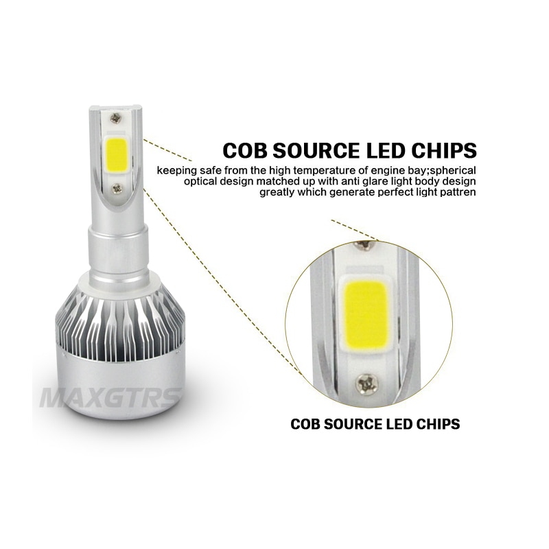 2x h1 h3 h7 h8 h11 9005 9006 hb4 hb3 881 cob led 72w päiväajovalot drl ajovalojen muunnos ajopolttimo 6000k 3000k