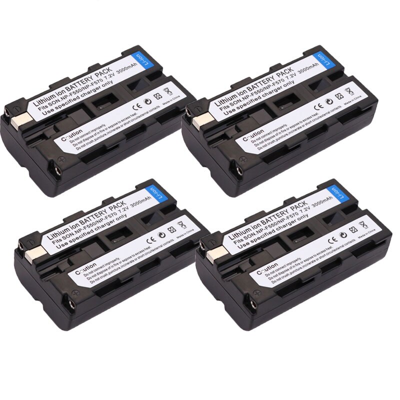 5x 7.4V NP-F550 NP F550 NP-F570 NP F570 F330 F530 Rechargeable Li-ion Camera Battery For Sony NP-F330 F750 CCD-SC CCD-TR: 4battery