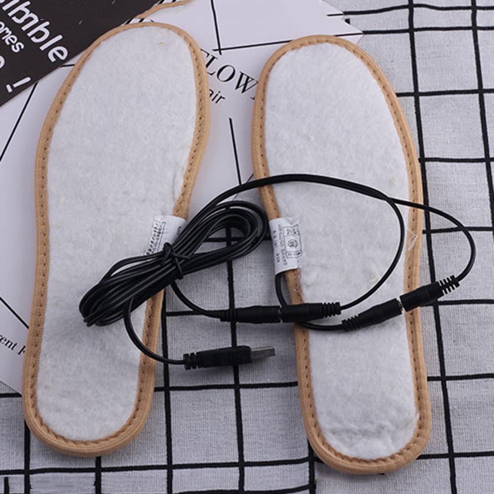 Usb sähkölämmitteiset pohjat naiset miehet lämmitys kengät pohjallinen talvella lämpimät pohjalliset kenkiin saappaat lämmittimet jalkalämmittimet
