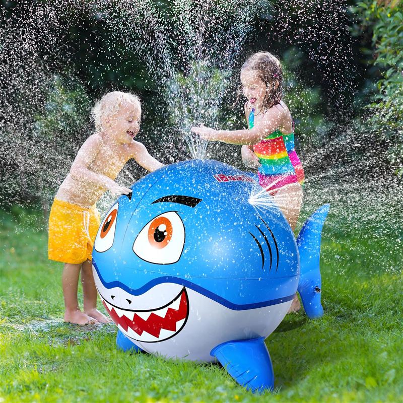 Boule gonflable d'arrosage de requin, 80x120cm, pour jardin d'été, pelouse, refroidissement extérieur