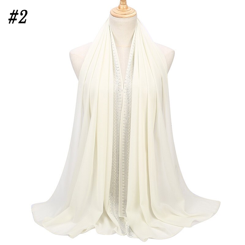 islamischen Glitter kopftuch Strass hijab schal chiffon muslimischen kopf wrap schals Malaysia hijab türkisch islamische: 2