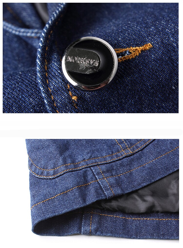 Hommes coupe ajustée Denim Jean Blazer loisirs homme costume Jean veste décontracté simple bouton Cowboy manteaux