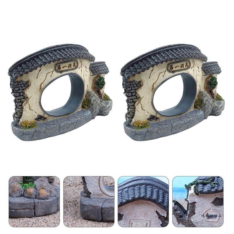 2pcs Aquarium Decors Fish Tank Landscape Ornaments for Aquarium Fish Tank Water