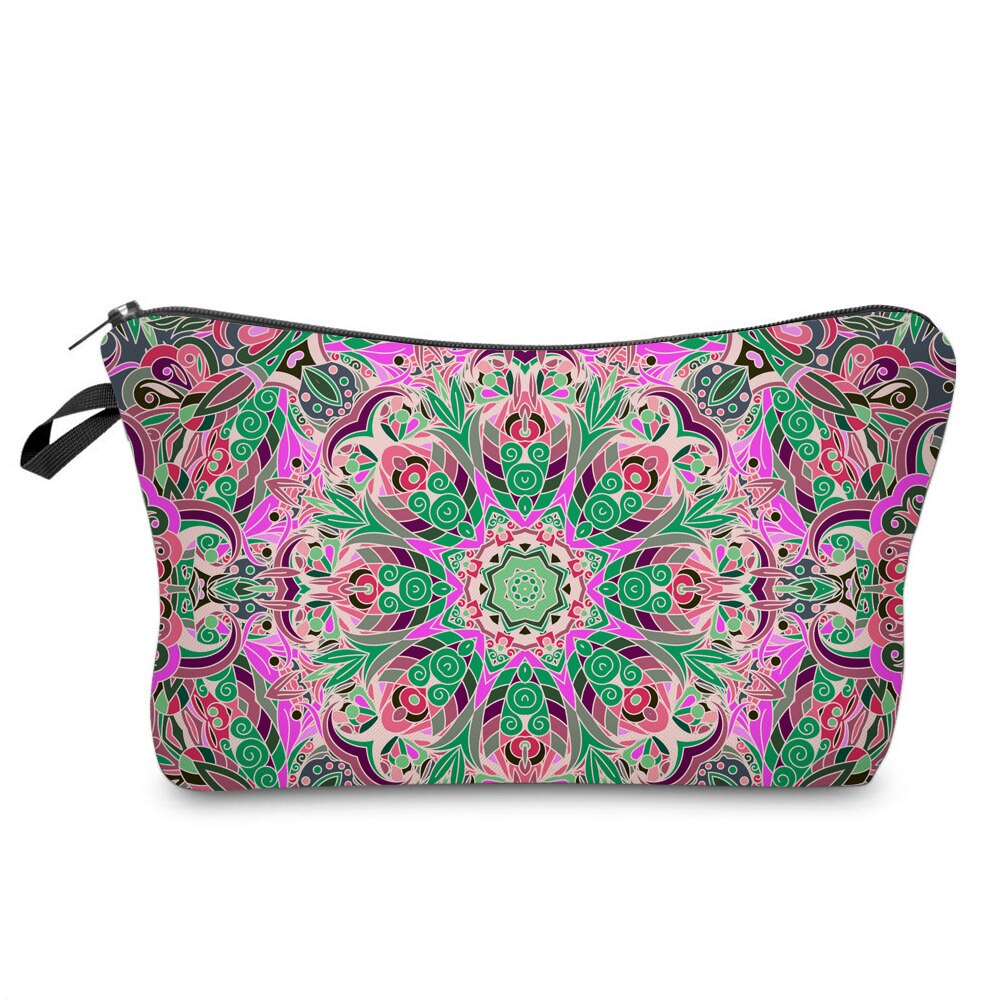 Deanfun Mandala Blomstertryk Kosmetik Taske - Vandtæt Polyester Pung til Kvinder Makeuptaske: 51467