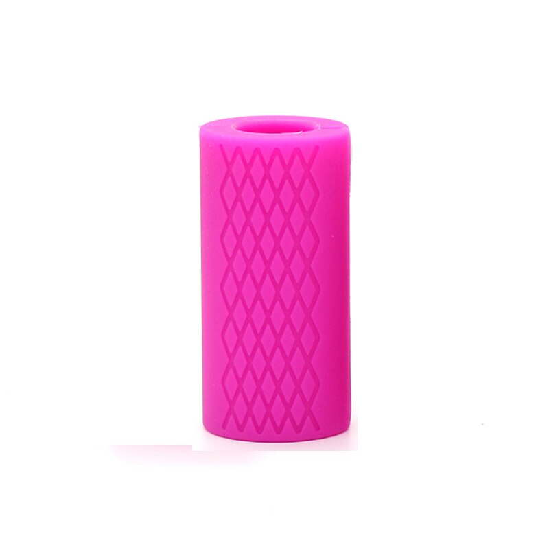 Dumbbell Silicone Handle Fitness Practical weightlifting Thick Fat Handle Pull Up Protective Support Silicone Dumbbell Thick Bar: Pink