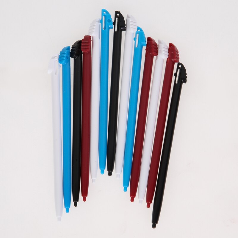 Blue Black 12pcs Multi Colors Handheld Video Game Plastic Touch Stylus Pen For 3DS XL LL L3EF