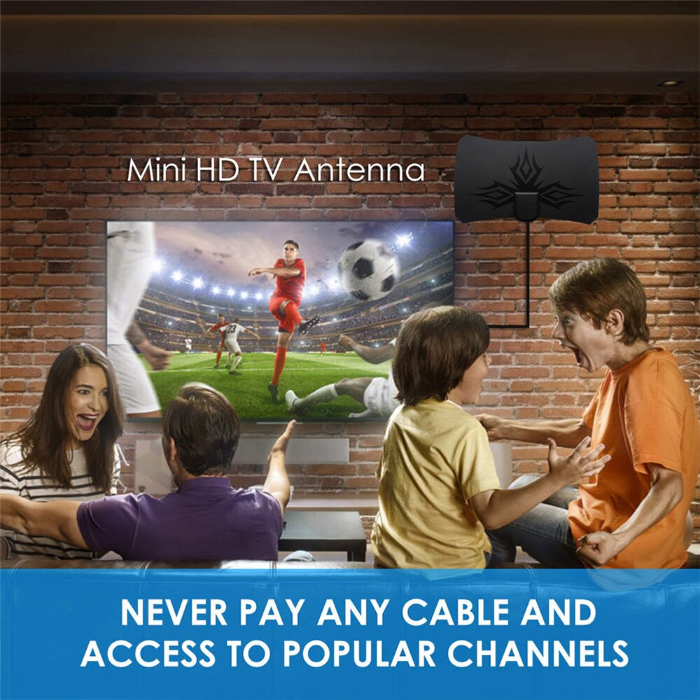 Flame pattern HD indoor TV Antenna digital Antenna TV Amplifier Signal Booster antenna isdb-tb Signal receiver clearTV Aerial