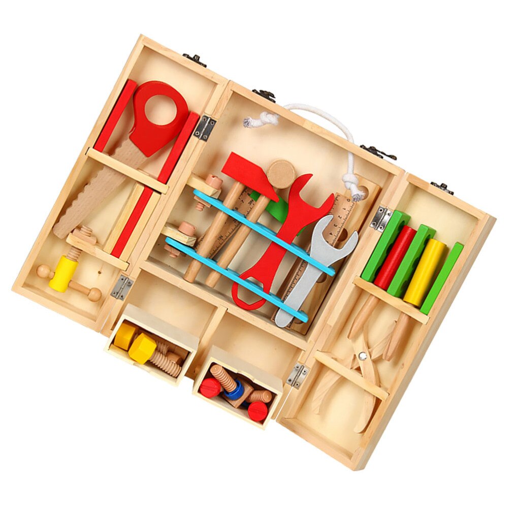 1 Set Children Repair Tool Wood Pretend Play Engineering Maintenance Tool