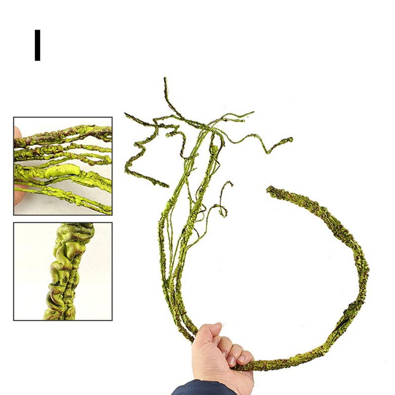 Artificial Jungle Vines Bendable Flexible Vine Lizards Reptile Pet Vivarium Terrarium Decor Pet Habitat Decoration: I