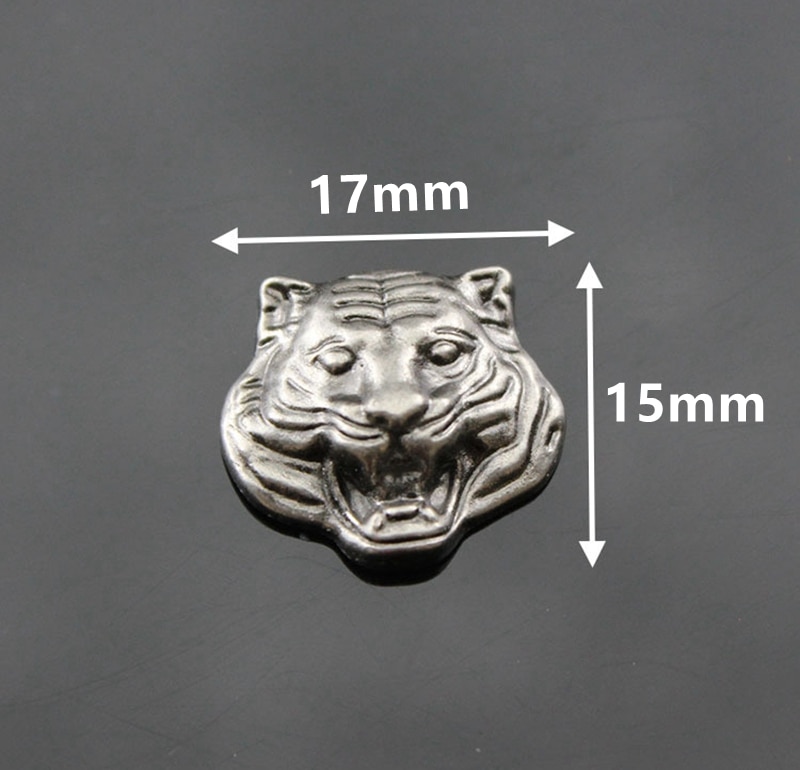 Legering embosed Carving bloemen ronde shield Tiger Rivet met stud voor tas, hoed, schoen, kleding, jeans decoratie diy ambachtelijke accessoire