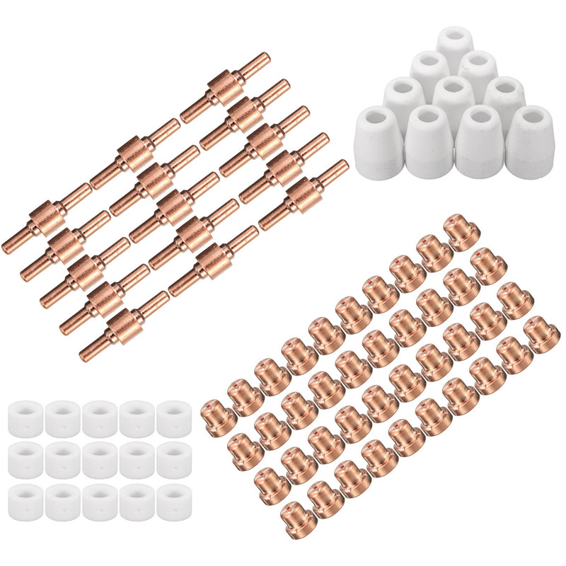 80Pcs Plasma Cutter Torch Electrode Accessory Tips For LG-40 PT-31 CUT40 CUT50 Kit Plasma Cutter Electrodes