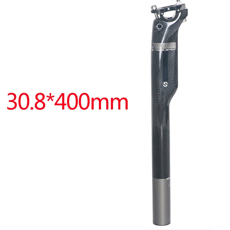 TOSEEK Bicycle Mountain Bike tige de selle Accessoires de vélo ultra-légers haute dureté tige de selle de vélo en carbone: 3K bright light U
