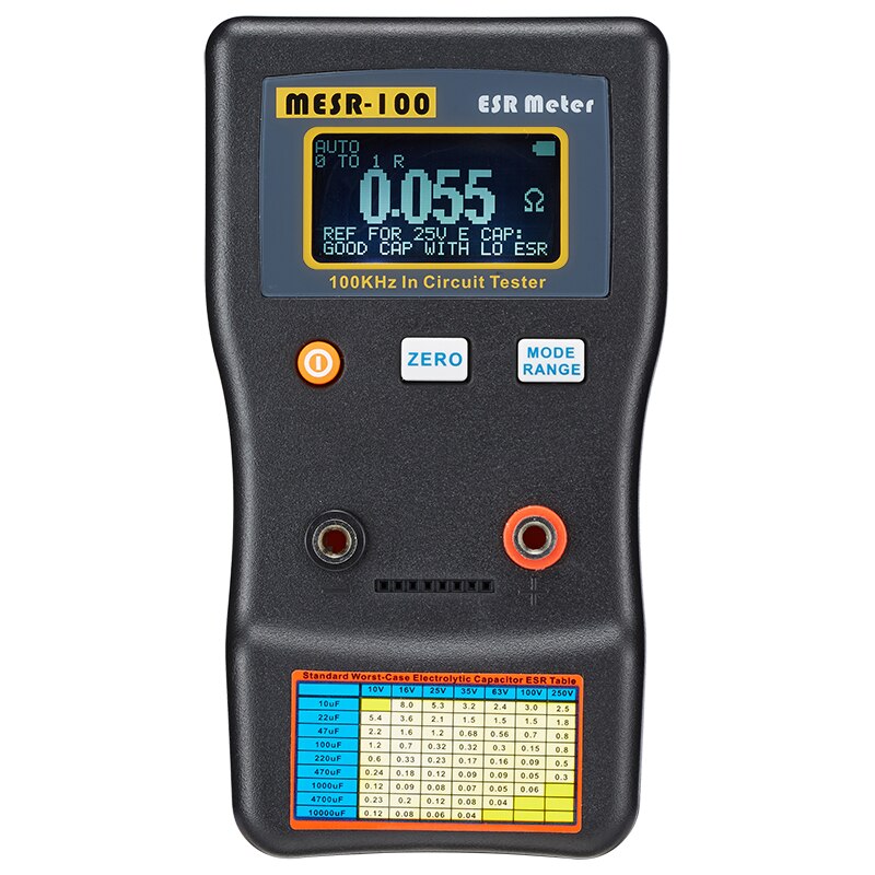 MESR-100 ESR Capacitance Meter Ohm Meter Measuring Capacitance Resistance Capacitor Circuit Tester