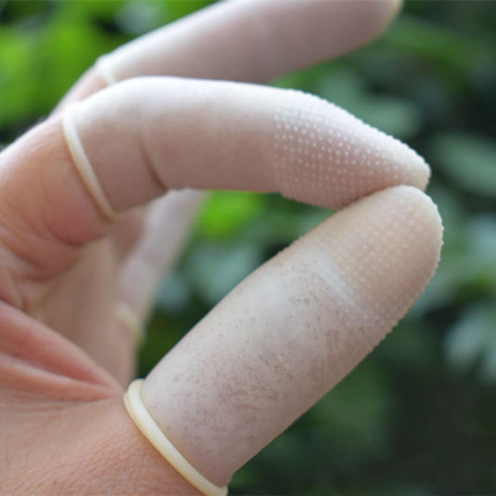 100Pcs Waterdichte Rubberen Latex Vinger Handschoenen Voor Afwas Wasserij Huishouden Vinger Babybedjes Vingertop Beschermende Disposable
