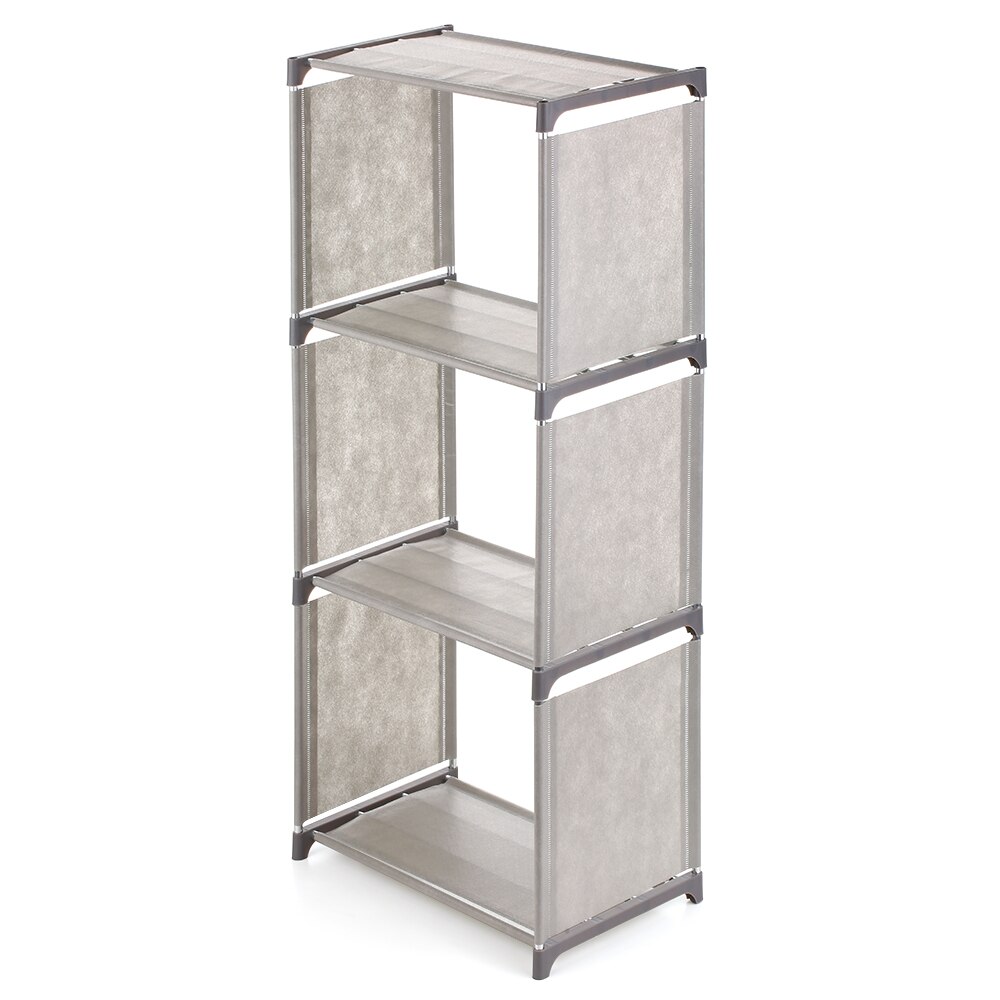 3/4 Layers Home Organizer Shelf Bookcase for Book Cloth Storage Bin Shelving Unit Organizer Cabinet Fabric Children Bookshelf: 3 layers