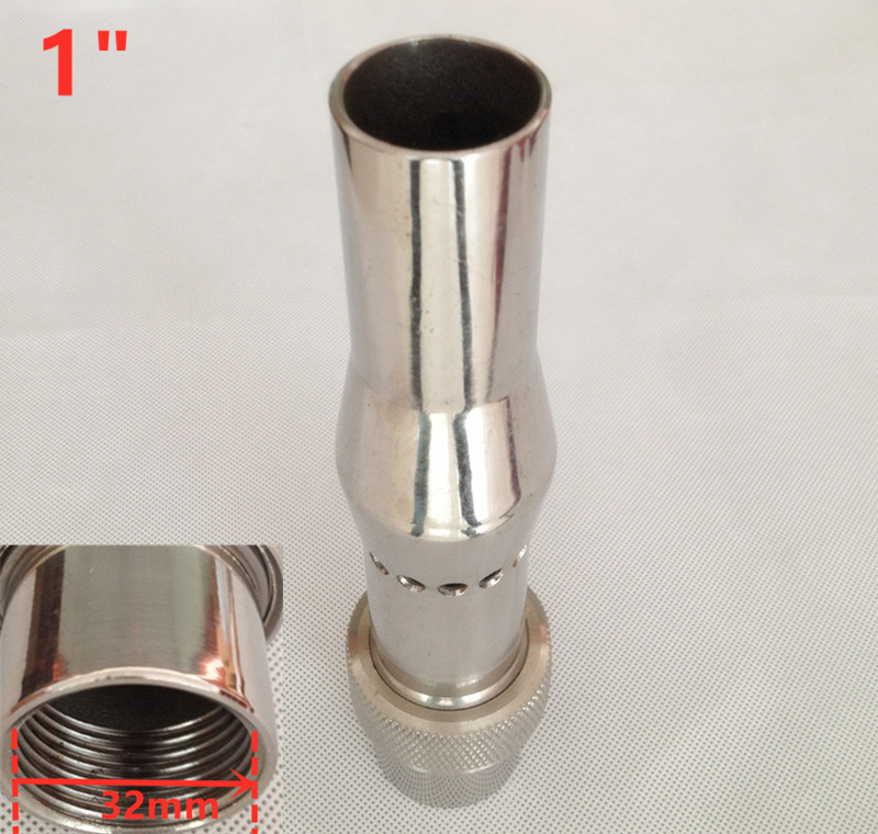 1/2" 3/4" 1" 304 Stainless Steel Fountain Nozzles Garden Pond Jet Straight Outdoor Water Spray Head: WHITE