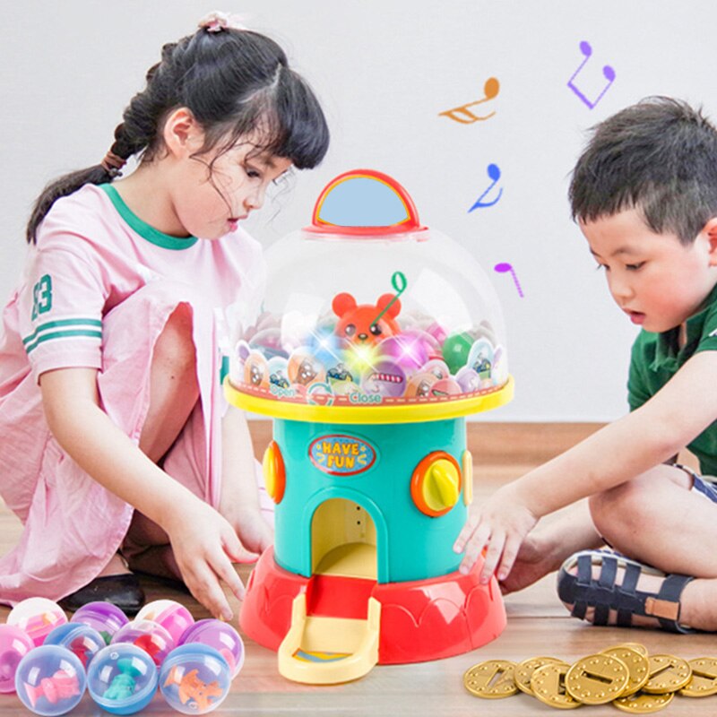 Cartoon Leuke Automatische Gashapon Machine Puzzel Loterij Machine Interactieve Huis Klauw Catching Ei Speelgoed Arcade Kraan Game