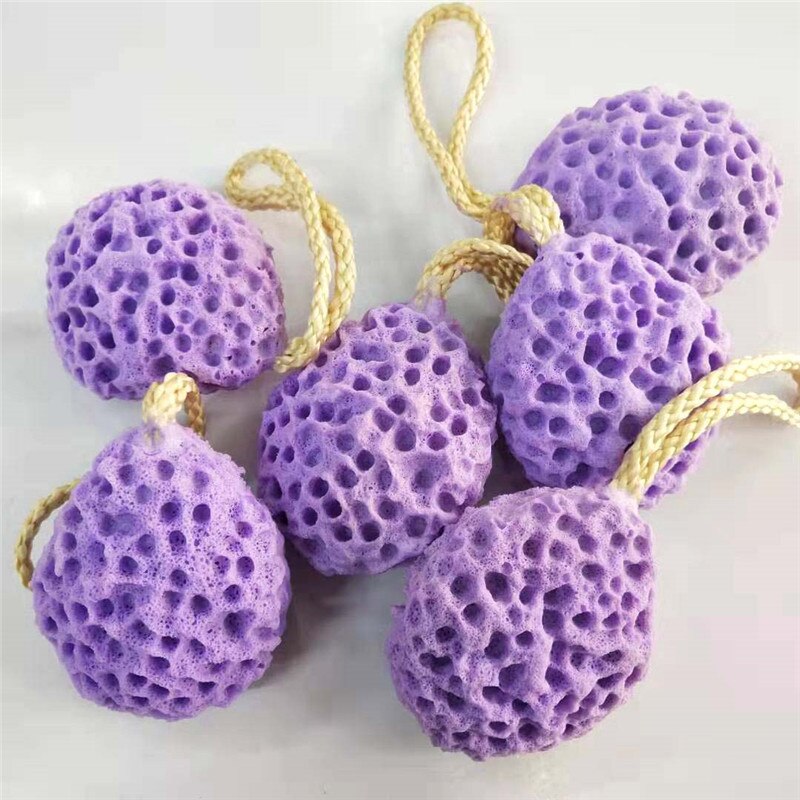 Pelota de baño suave en forma de panal con gotas de agua, esponja para ducha, frotar cuerpo, cepillos de baño para niños y adultos, suministros para Baño