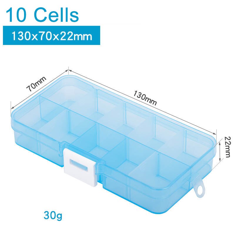 Caja de plástico ajustable para organizar componentes electrónicos, almacenamiento de herramientas, caja de plástico para almacenar celdas pequeñas: Rojo