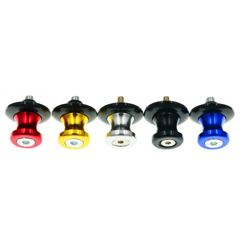 2 stk 6-8mm 10mm universell motorsykkel aluminiumslegering svingarm spoler gli stativ skruer til yamaha honda suzuki kawasaki