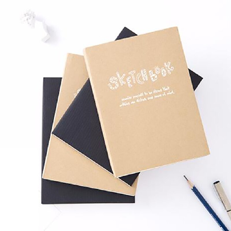 A5 B5 16K Blank Kraft Paper Sketchbook Student Painting Book Art Painting Paper Teacher Office Student Stationery