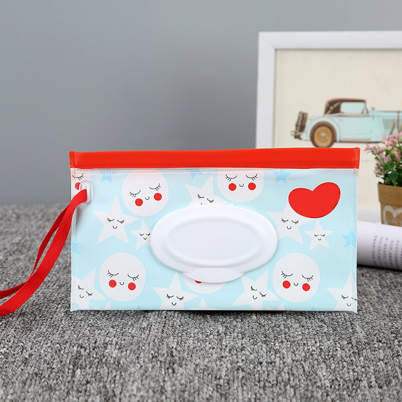 Reusable Wet Wipes Box Convenient Storage Bag Eco-friendly Easy-carrying EVA Tissue Container Bag Print 24x13.5cm: 08