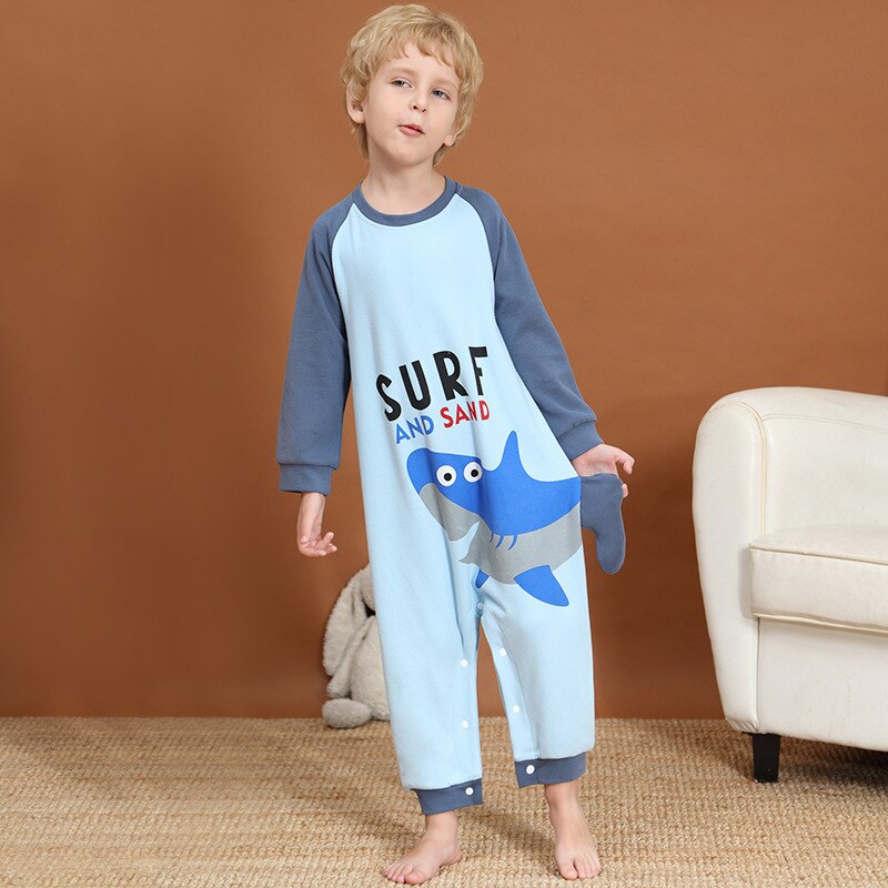 Kids Jongens Lente Deken Sleepers Cartoon Patroon Kinderen Katoen Jumpsuit Nachtkleding Jongens Herfst Pyjama