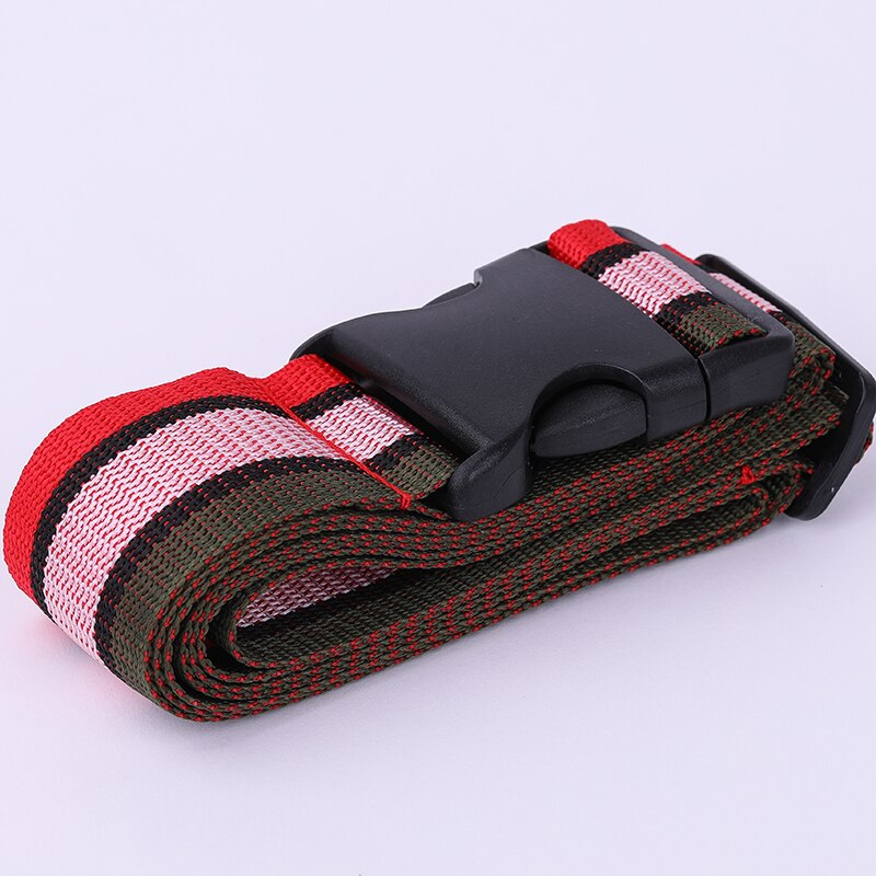 Luggage Strap Cross Strap Packing Adjustable Travel Suitcase PP Strap Luggage Belts Travel Luggage Strap: Red pink green