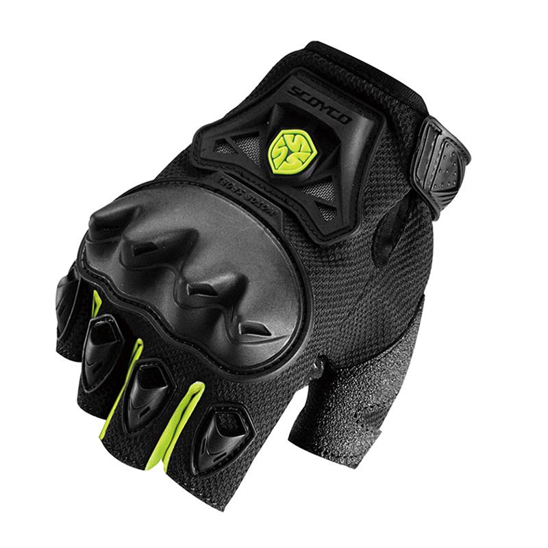 SCOYCO Motorcycle Gloves Breathable Guantes Moto Gloves Motorbike Gloves Touch Function Motocross Off-Road Summer Racing Gloves: MC29D Green / XL