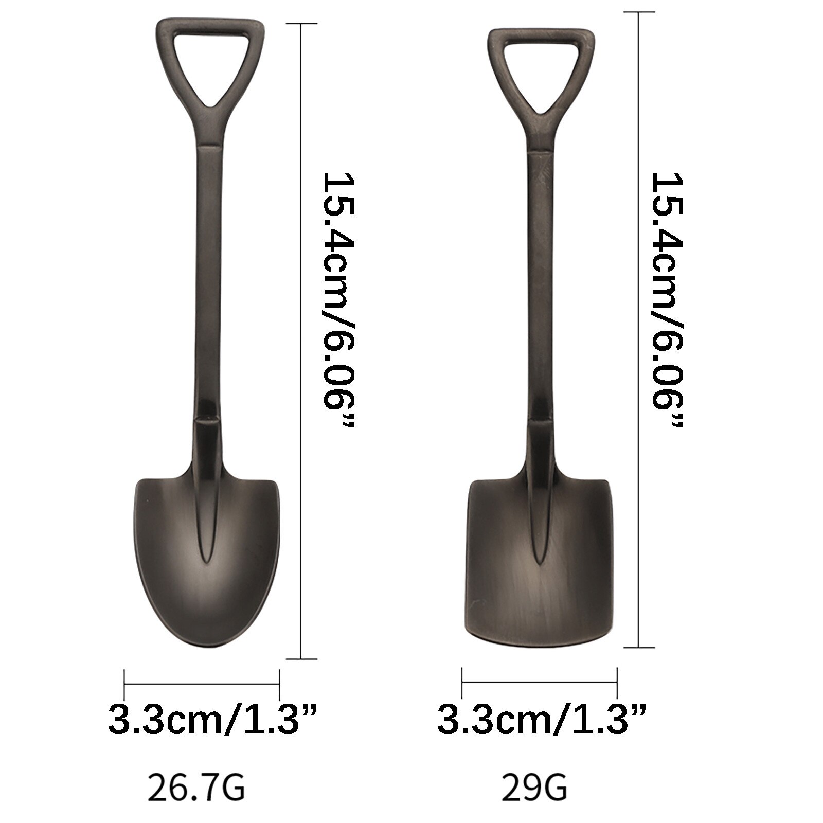 stainless steel spade spoon Dessert Shovel Spoon Cake Ice Cream Flat Pointed Shovel Spoon Watermelon Spoon