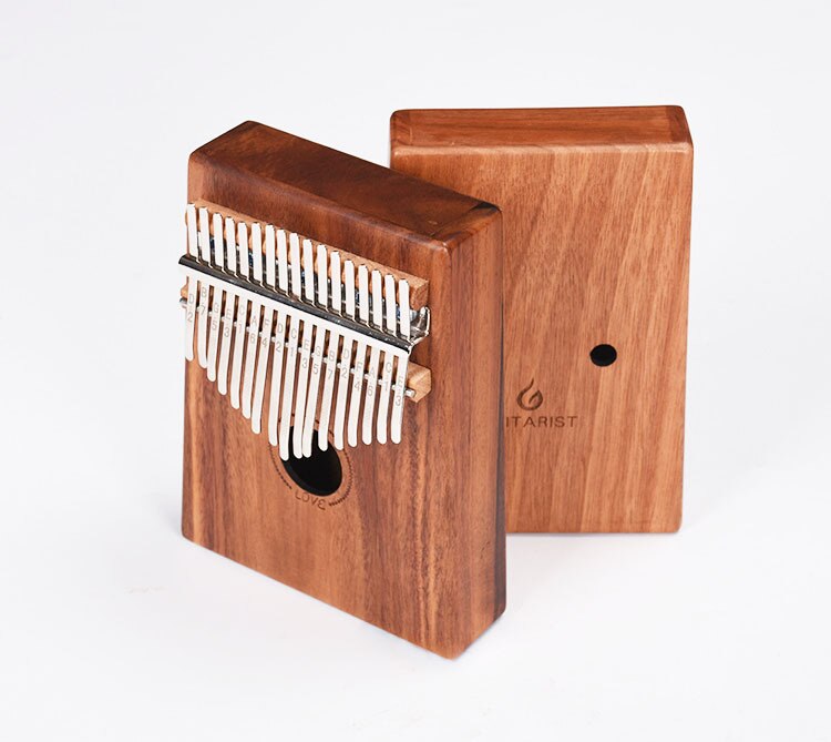 17 Key Kalimba African Solid Mahogany Thumb Finger Piano Sanza 17 keys Solid Wood Kalimba Mbira Thumb with Accessories: 5
