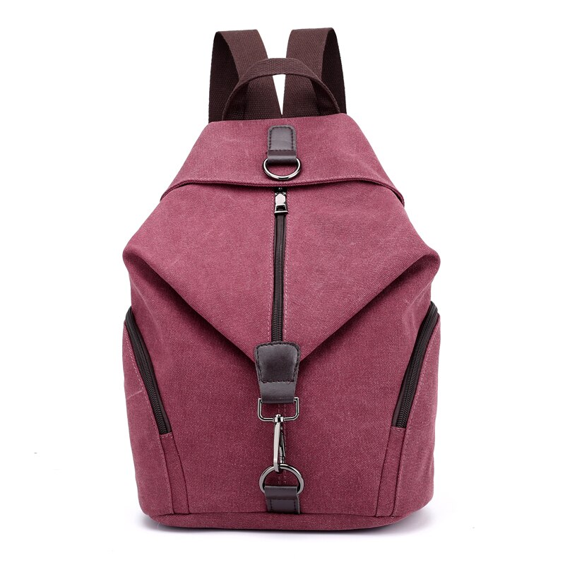 KMFFLY marka kobiety plecak płócienny styl Preppy szkoła dama dziewczyna student szkolna torba na laptop najwyższej jakości płótnie Mochila Bolsas2020: purpurowy-czerwony