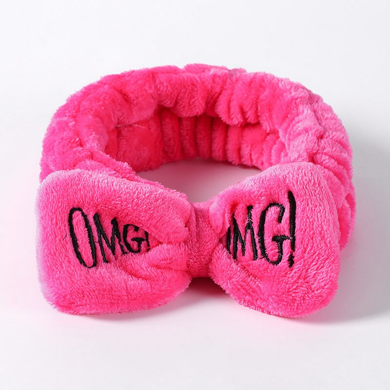 Voor Vrouwen Meisjes Hoofdbanden Omg Brief Coral Fleece Wassen Gezicht Boog Haarbanden Hoofddeksels Haarbanden Tulband Haar Accessoires: 038-4
