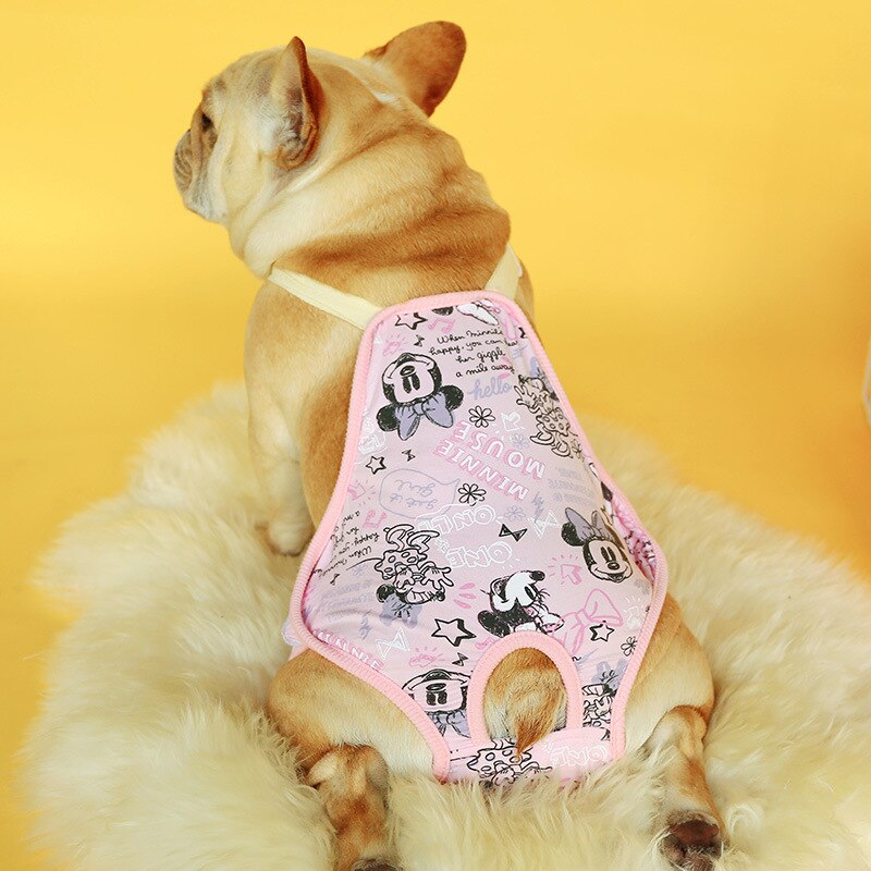 Söta franska bulldog kedi fysiologiska byxor tvättbara kvinnliga tik tjej hund underkläder shorts för små hundar maskot tillbehör