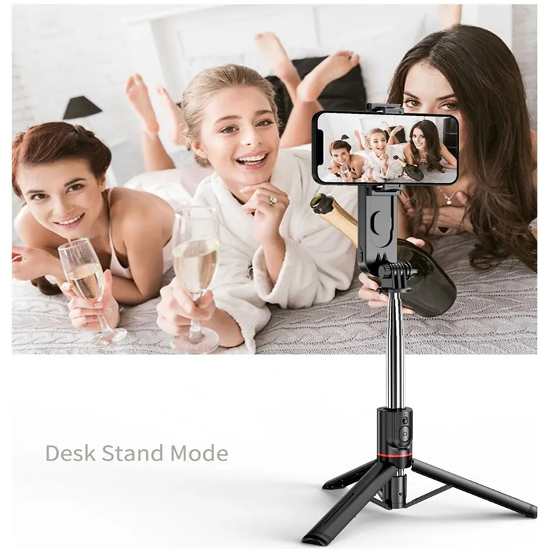 FANGTUOSI 2025 nowy L15 bezprzewodowy kijek do selfie stojak trójnóg składany monopod z oświetleniem Led dla smartfonów Tiktok strzelanie na żywo