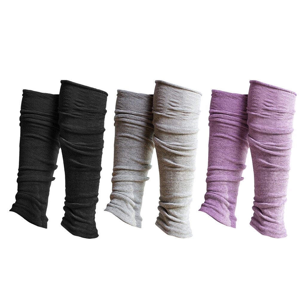 Leggings de algodón liso para mujer, calentadores de pierna 80s, , baile P