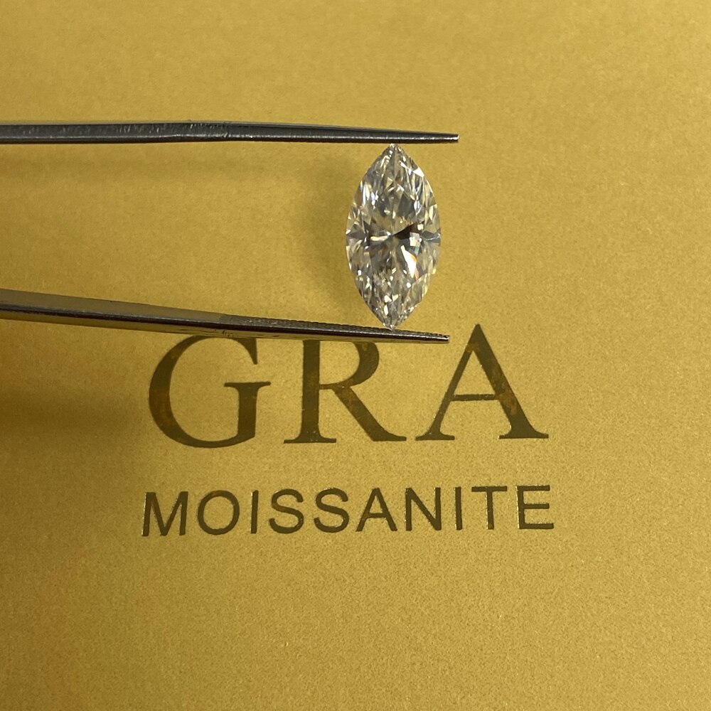 Lab Gemaakt Grown Diamond Met Gra Certificaat Steen Marquise Cut 5*10Mm 1 Carat Vvs D Kleur Wit losse Moissanite