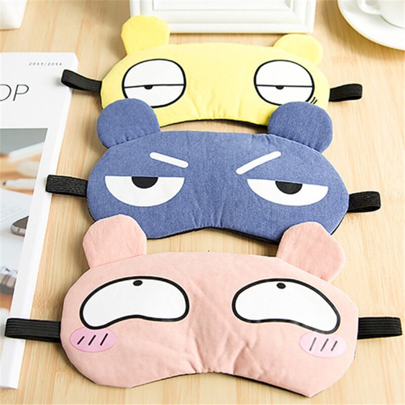 Cute Cartoon Cat Sleep Eye Mask Kawaii Style Padded Shade Cover Travel Relax Aid