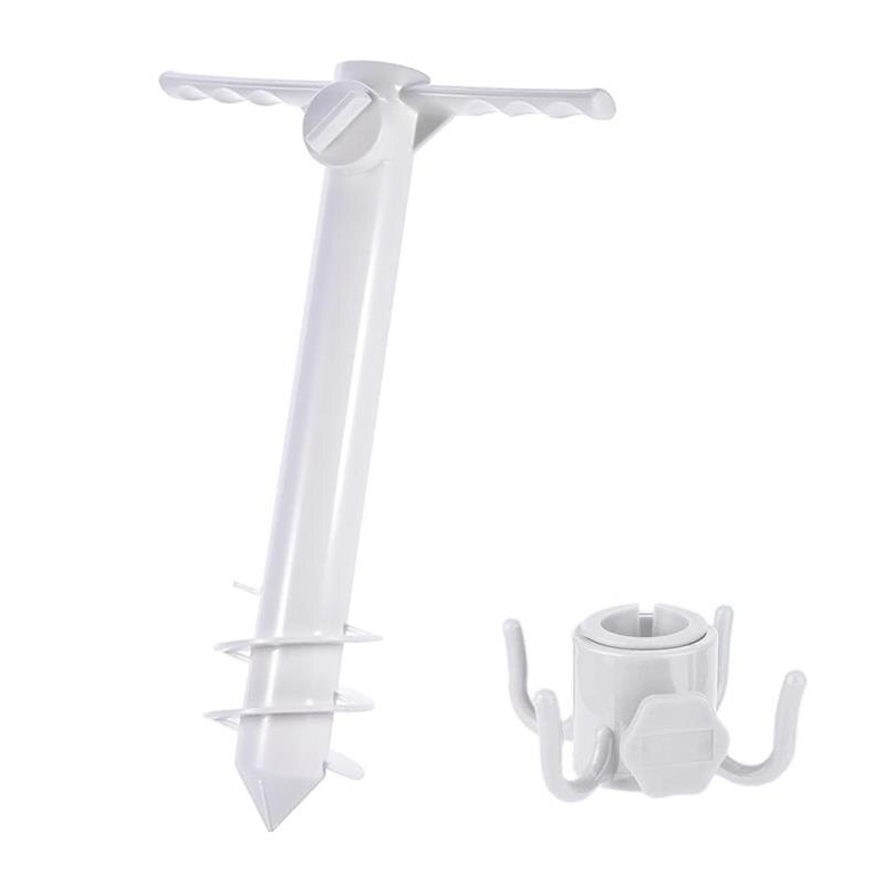 ORFOFE Haak Voor Strand Kledinghaken Met Strandthema Strand Haak Kapstok Haken Paraplu Camera Hanger Draagbare Parapluhaken Paraplu Tas Parasol Hanger Wit Aansluiten Accessoires