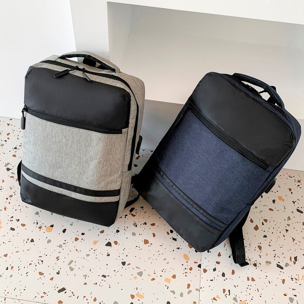 Aelicy 1 Pc Stijlvolle Vrouwen Mannen Schouder Canvas Draagbare Grote Rugzak Mannen Mannelijke Canvas Rugzak Grijs Casual Rugzakken 113